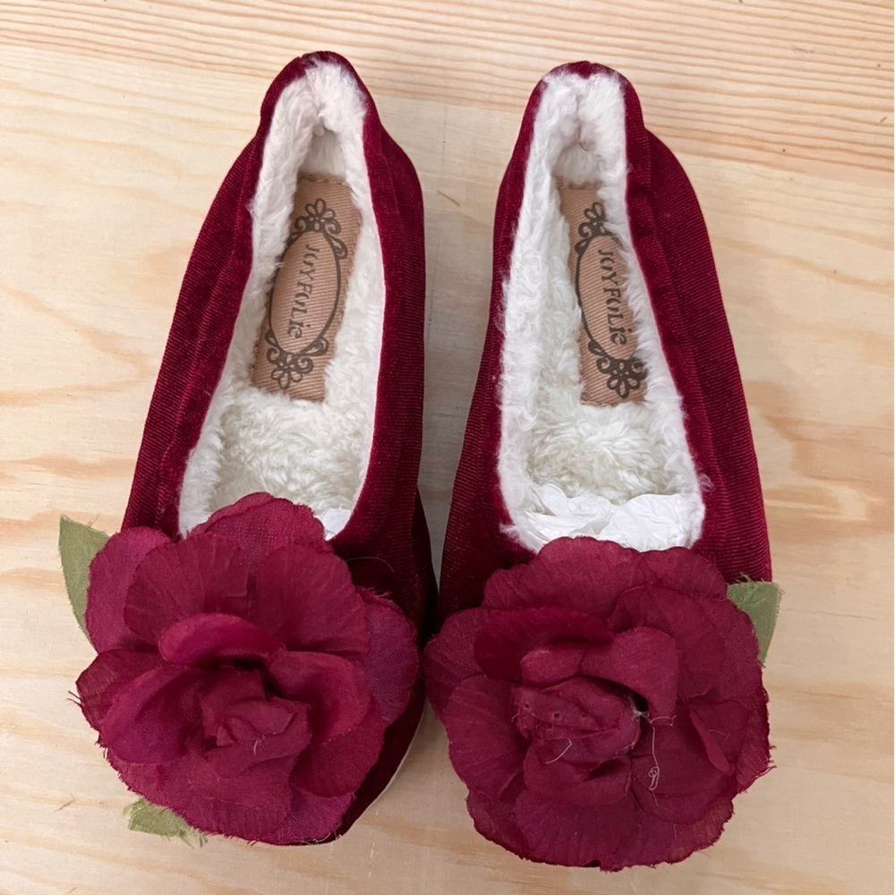 NWT Joyfolie Mia joy Ameline slipper in berry Sz 9 toddler little girl